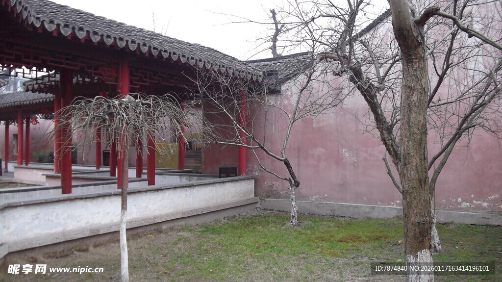 中式古建筑庭院景致