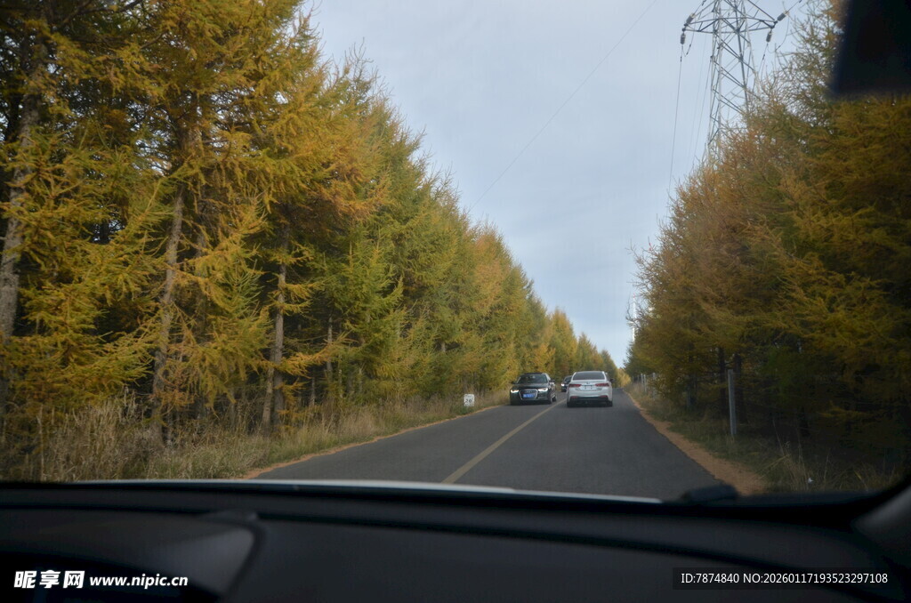 秋日公路行车美景
