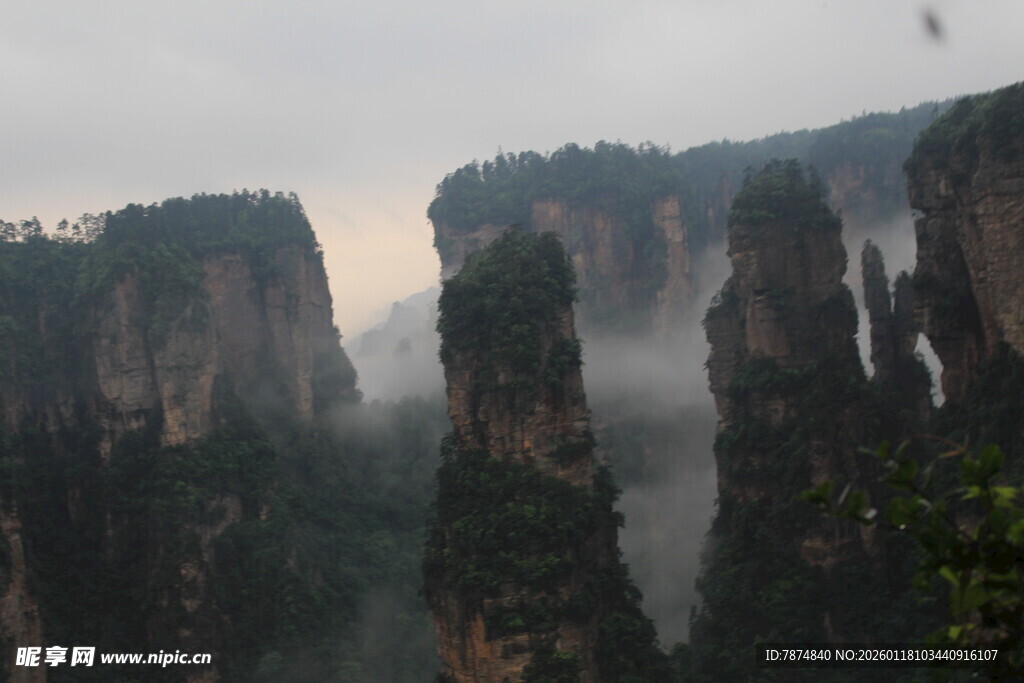 张家界奇峰云海景观