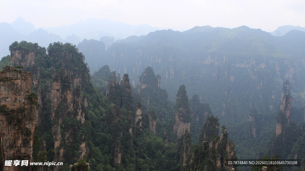 张家界奇峰林立美景