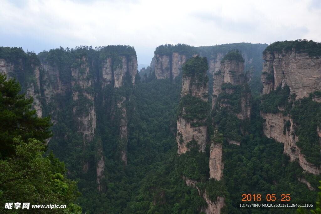 张家界奇峰林立壮美景观
