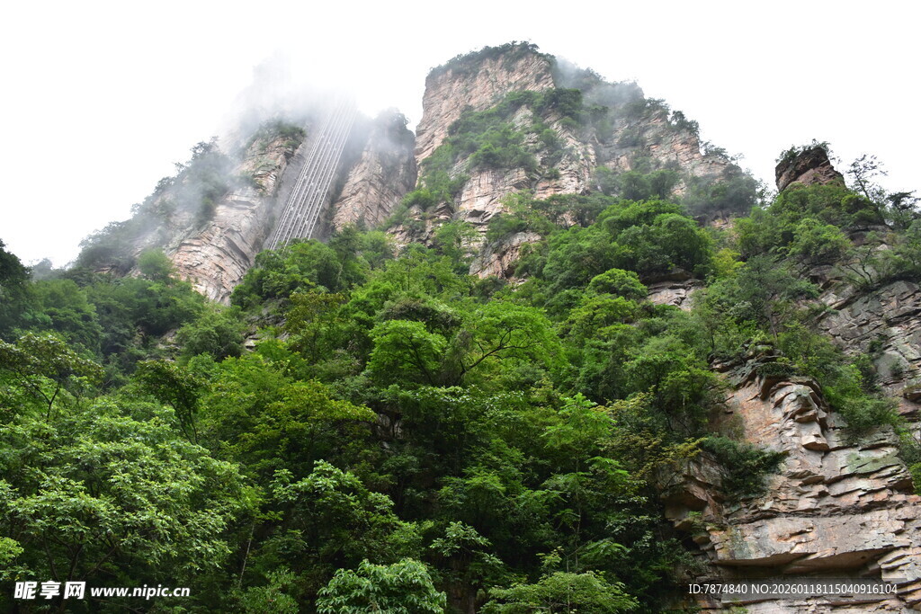 青山峻岭间的绿意风光