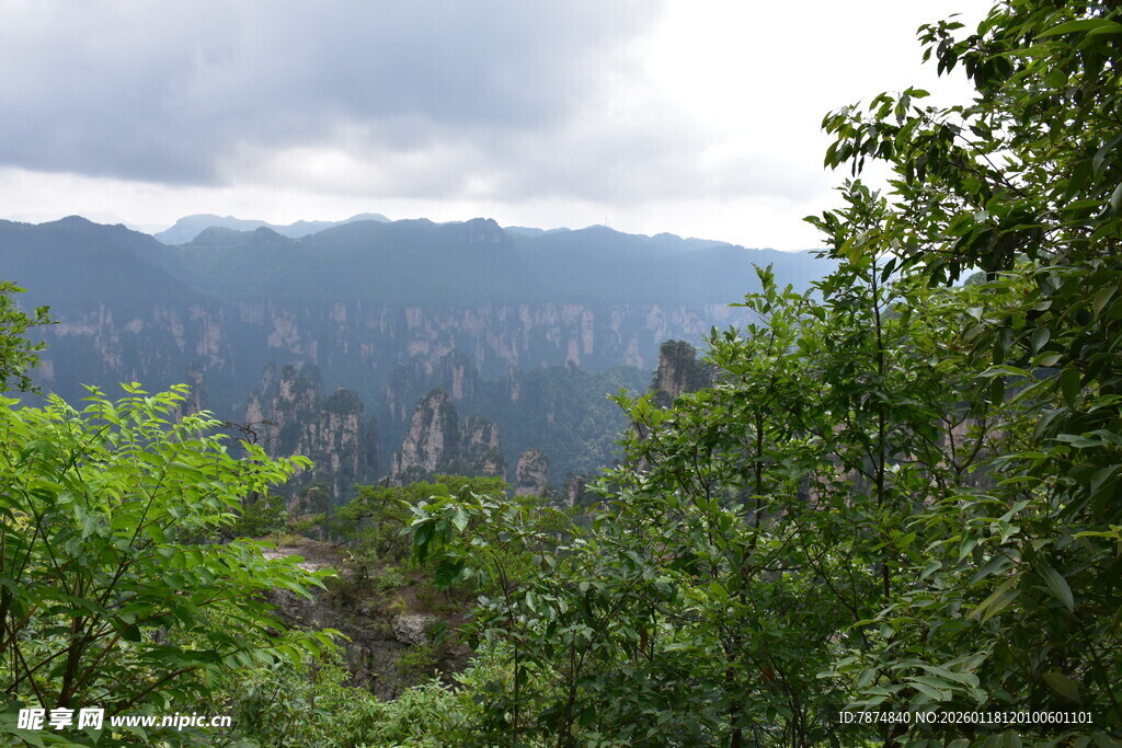 山林云雾间的自然景致