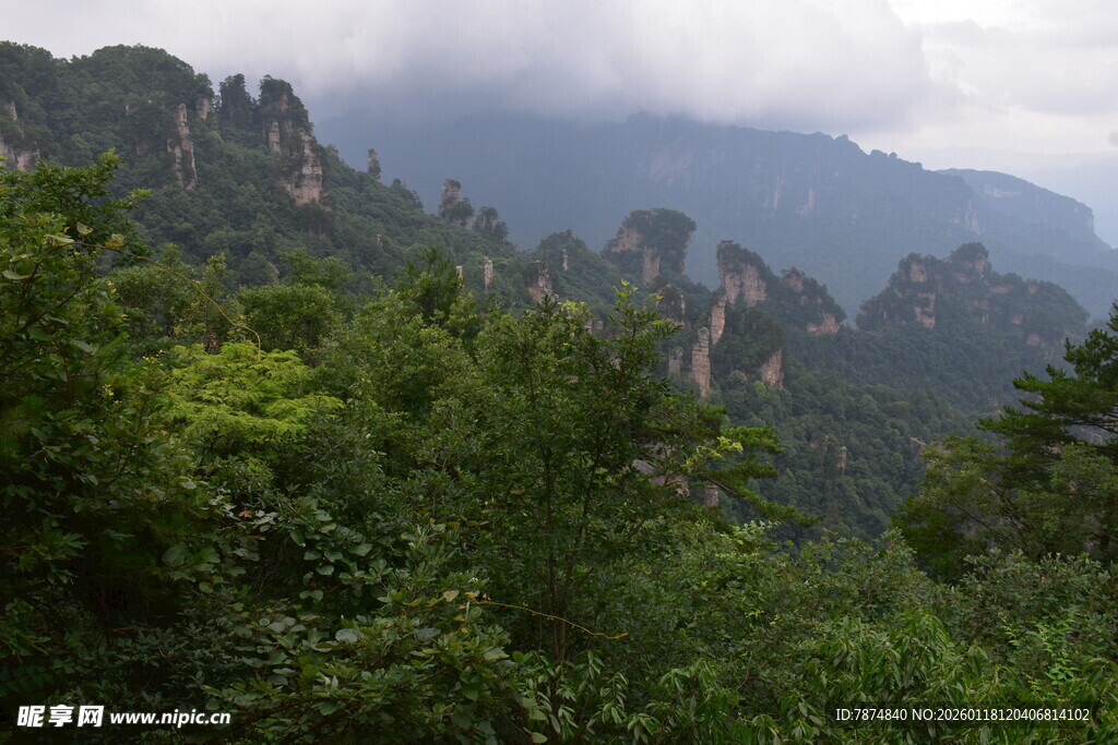 山峦叠翠间的绿意景致