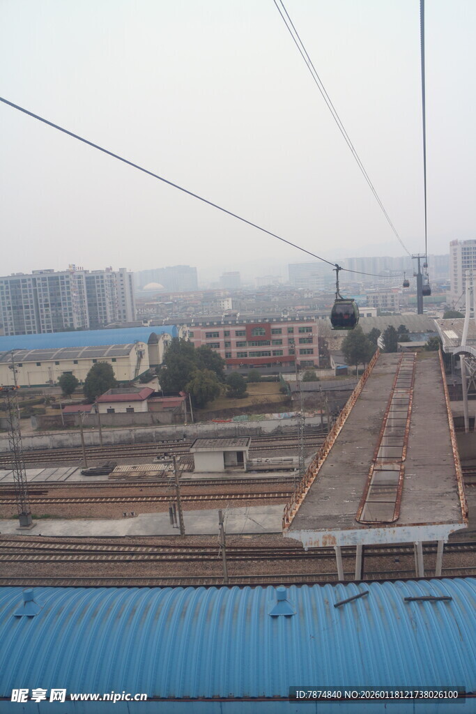 俯瞰铁路场景