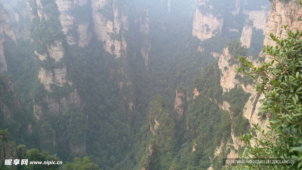 壮丽张家界奇峰景观