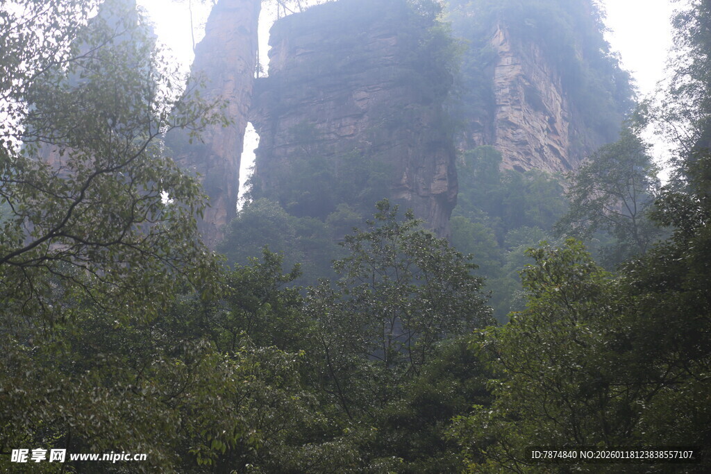 张家界奇峰林立美景