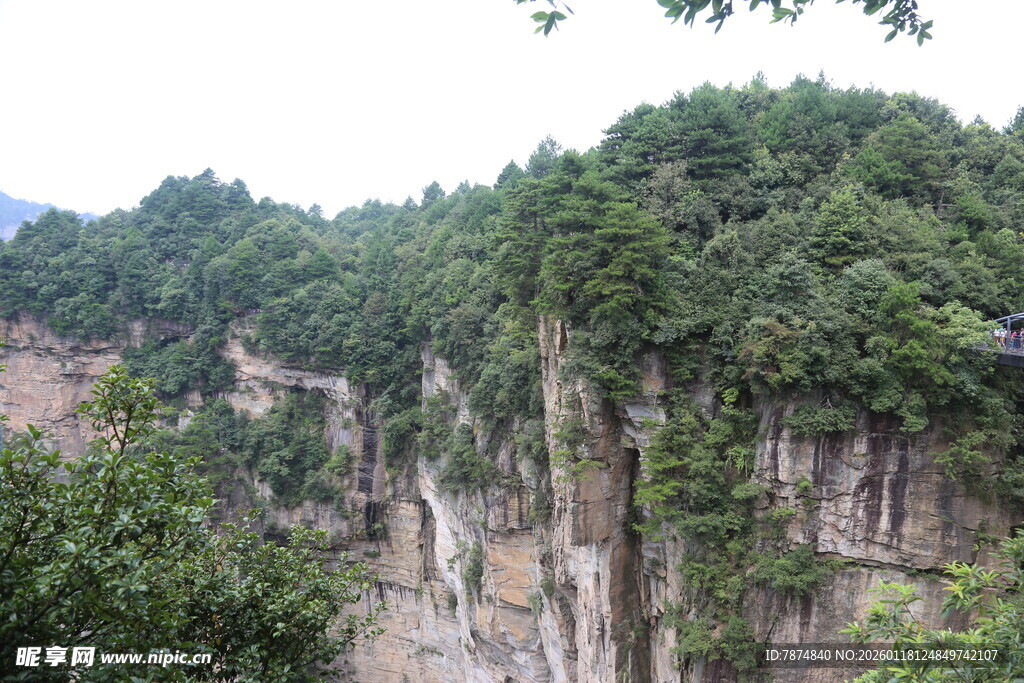峻峭山林间的自然美景