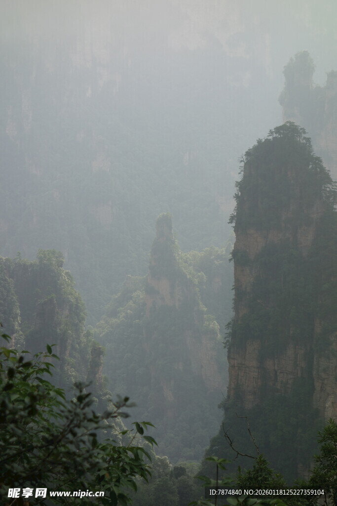 张家界奇峰云雾景观