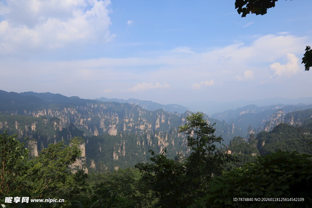 壮丽山峦间的葱郁景致