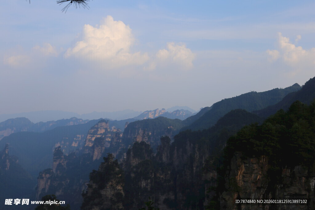 壮丽山景与空中飞鸟