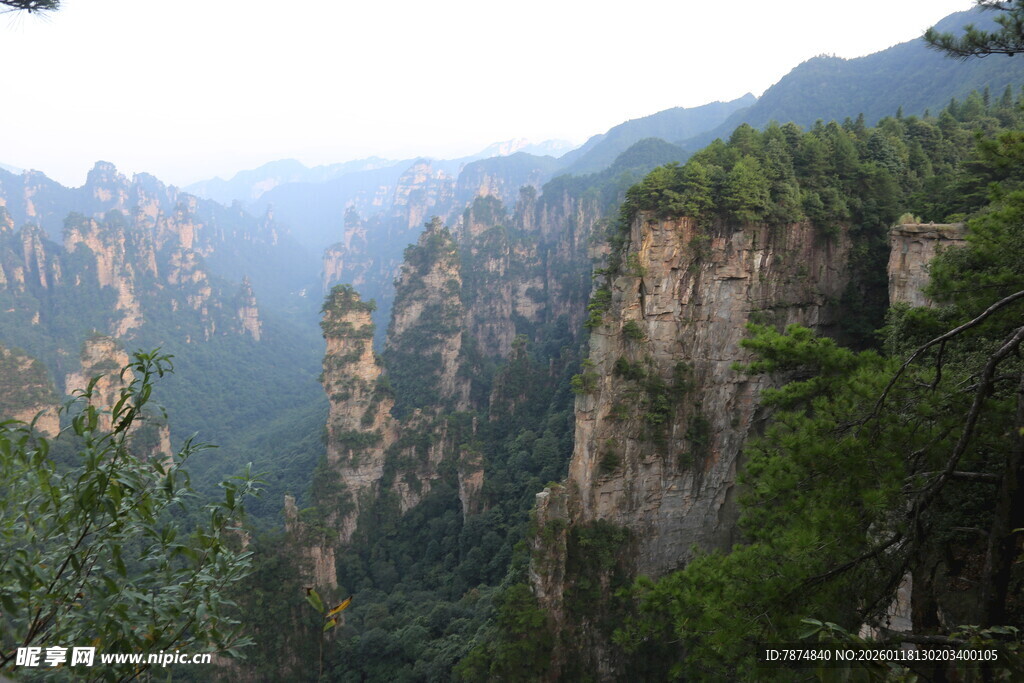 壮丽张家界奇峰景观