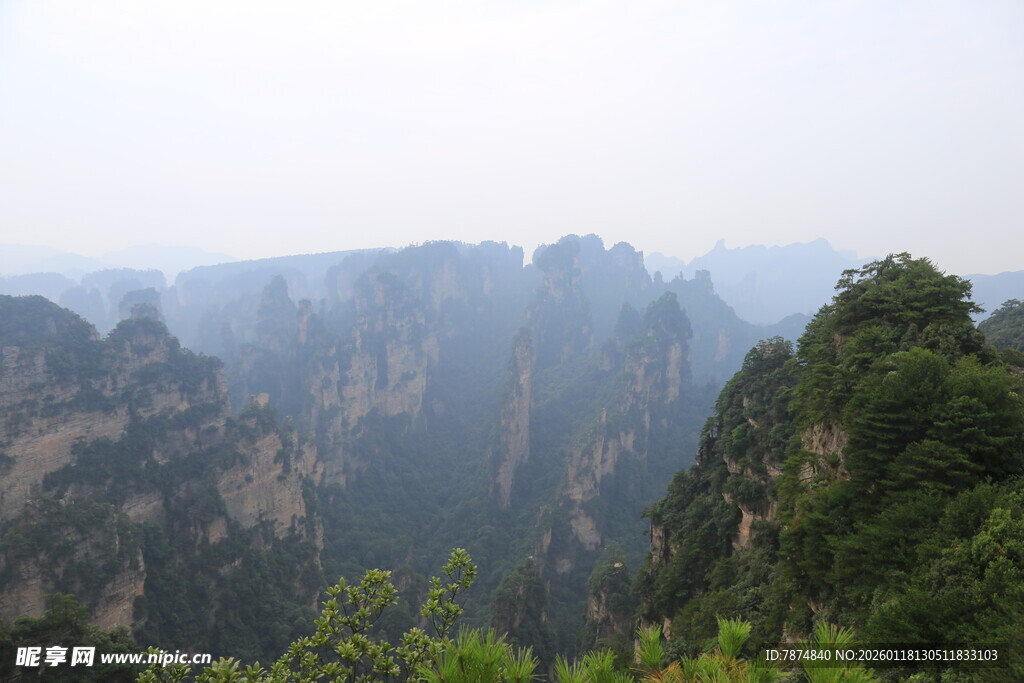 壮丽张家界奇峰景观