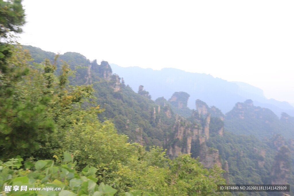 山林奇峰景
