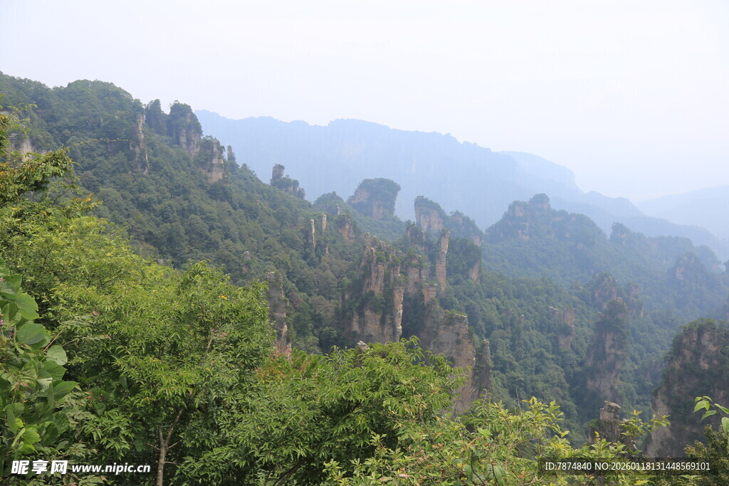 山林葱郁间的壮美峰林景观