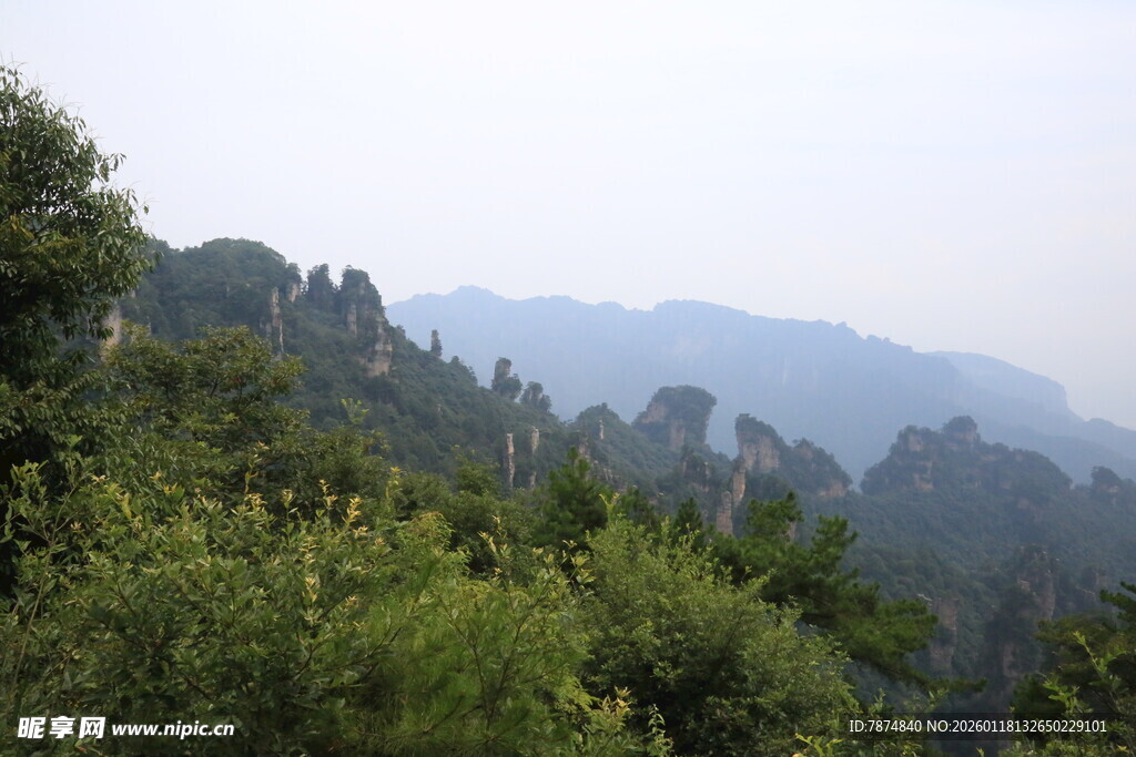 壮美山峦间的葱郁景致