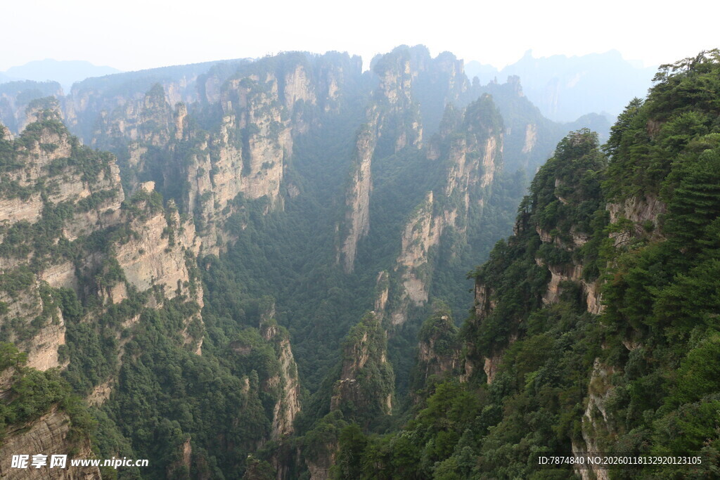 壮丽山景 峡谷间绿意盎然