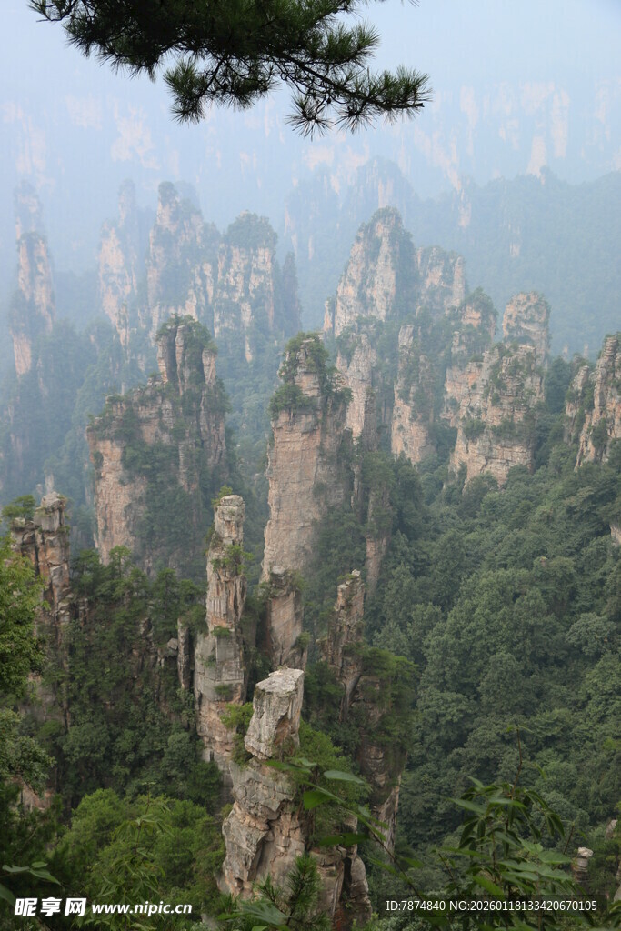 张家界奇峰林立美景