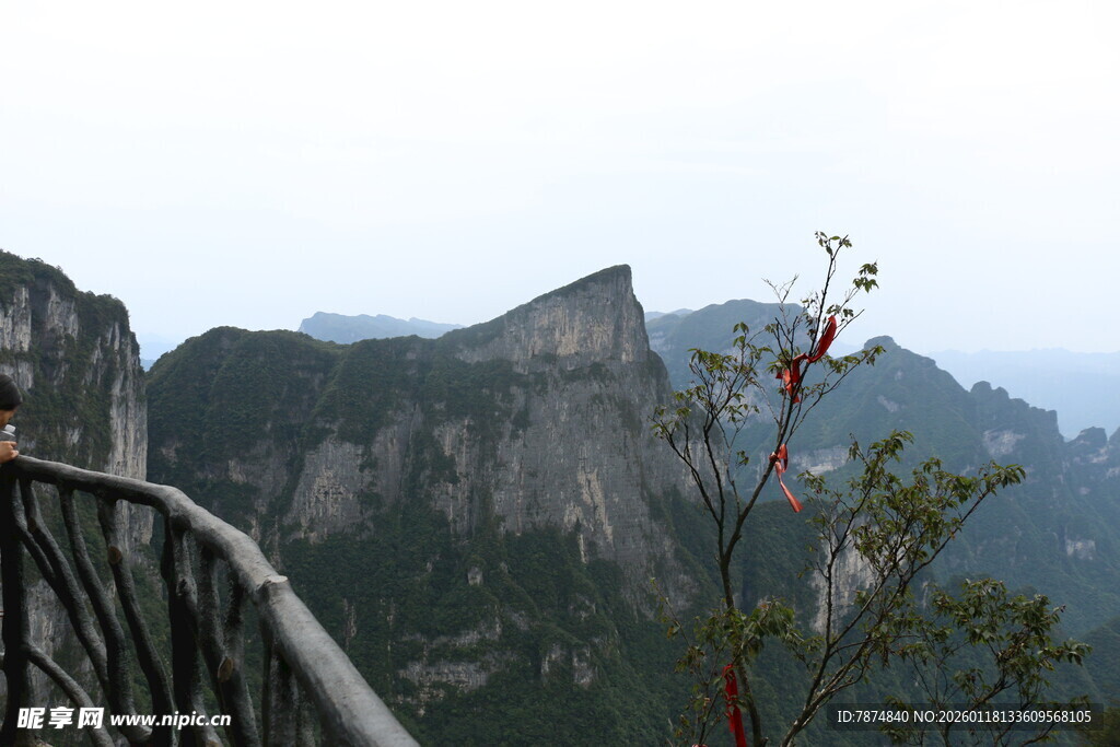 山间栈道旁的秀丽景致