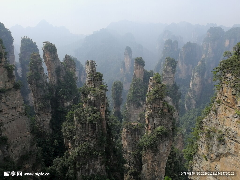 张家界奇峰林立美景