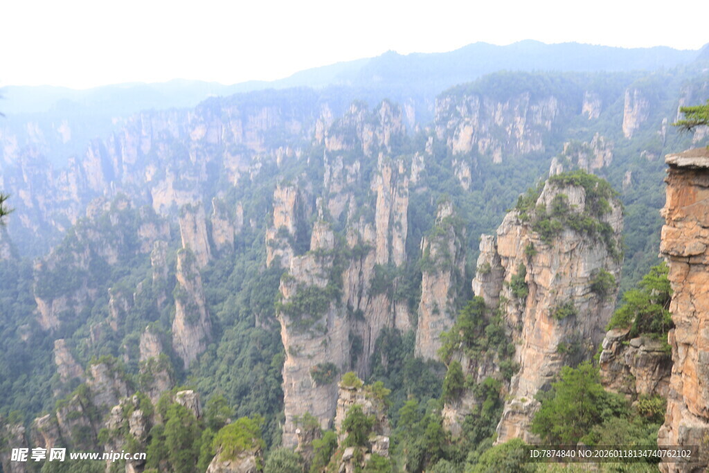 张家界奇峰林立壮丽景观
