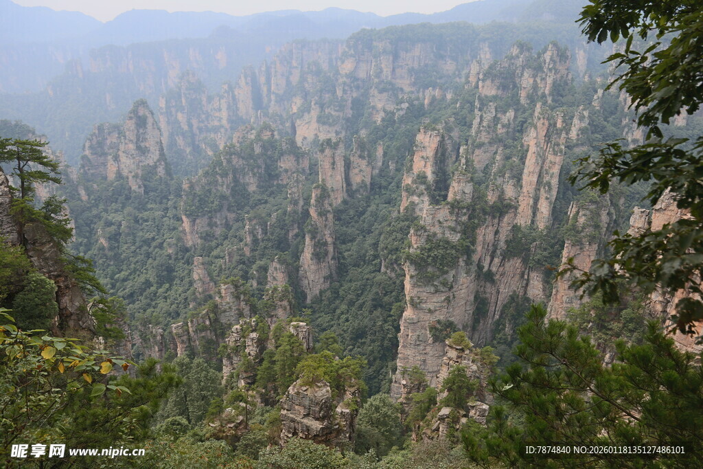 张家界奇峰林立美景