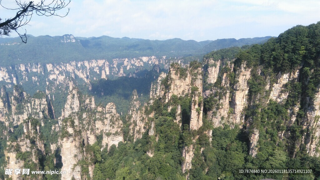 壮丽张家界奇峰景观