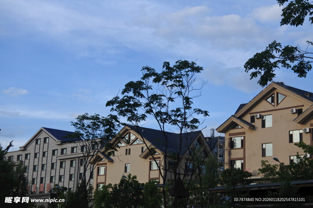 城郊住宅 绿树环绕景致美