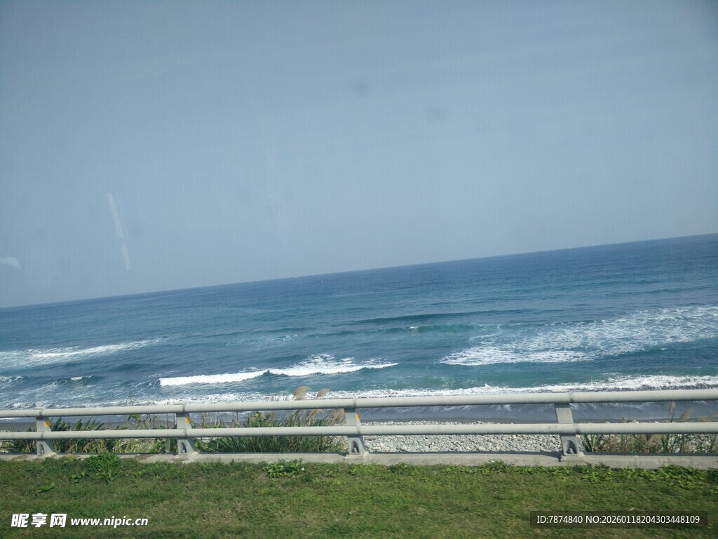 海边景致 海浪拍岸