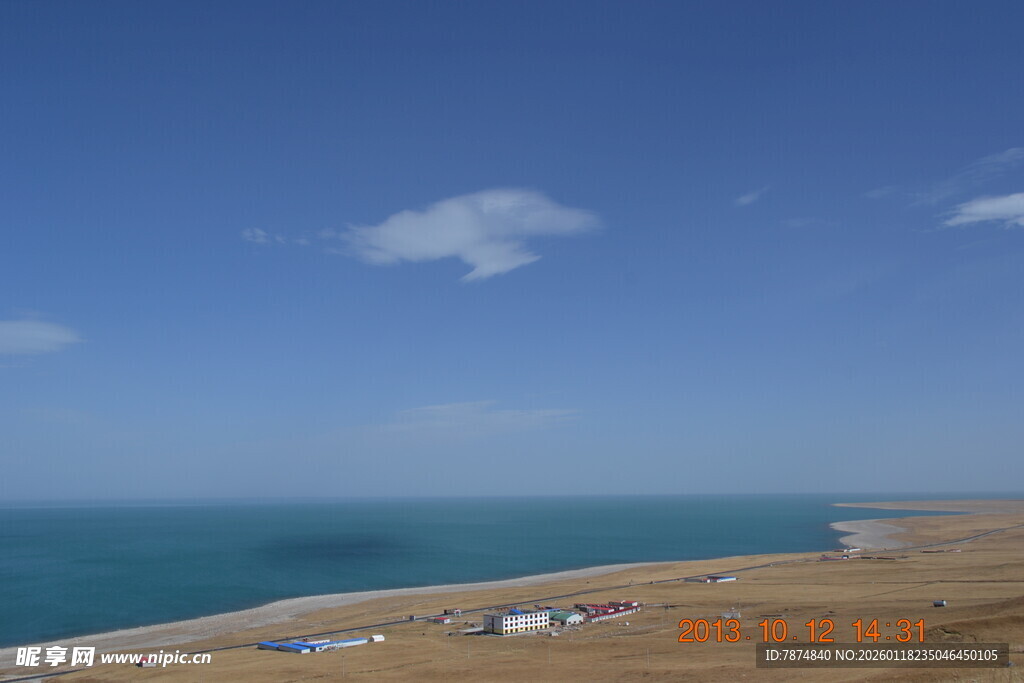 海边风光 开阔蓝色海岸线