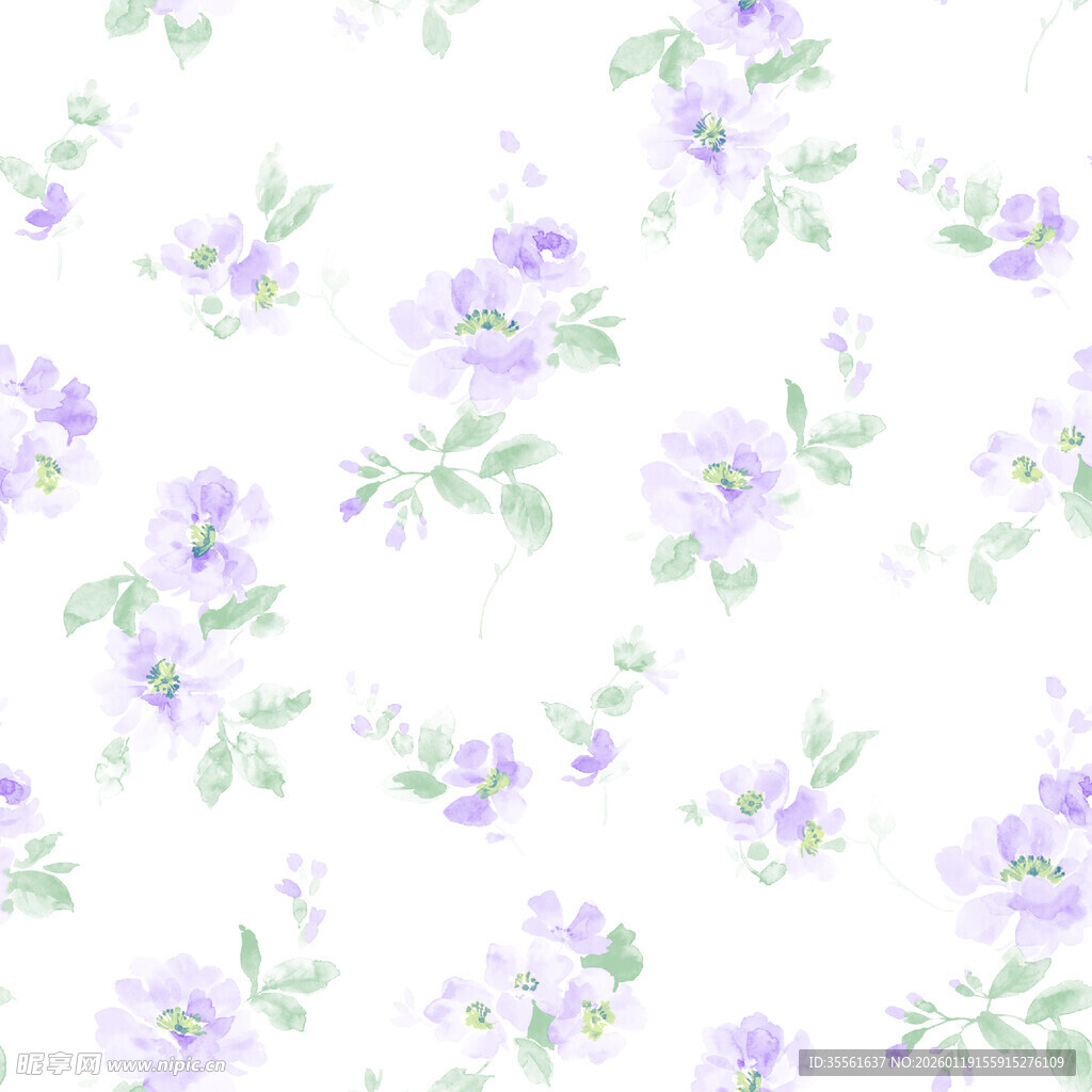 淡紫色花卉图案背景