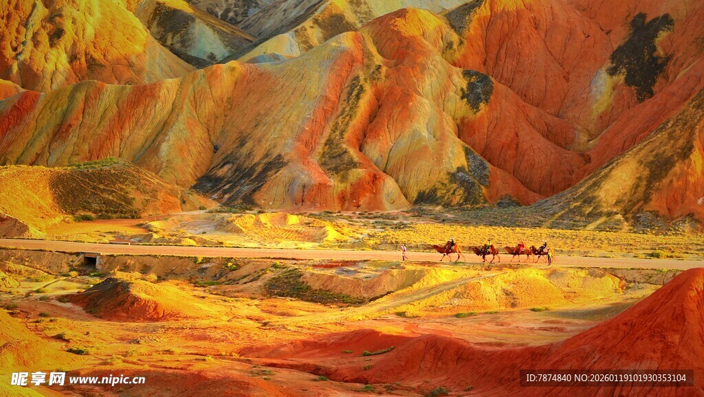 抽象绚丽的多彩景观画面