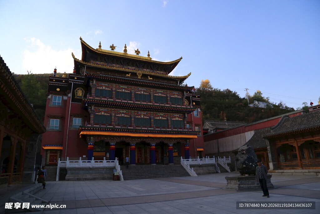 中式古建筑寺庙景观