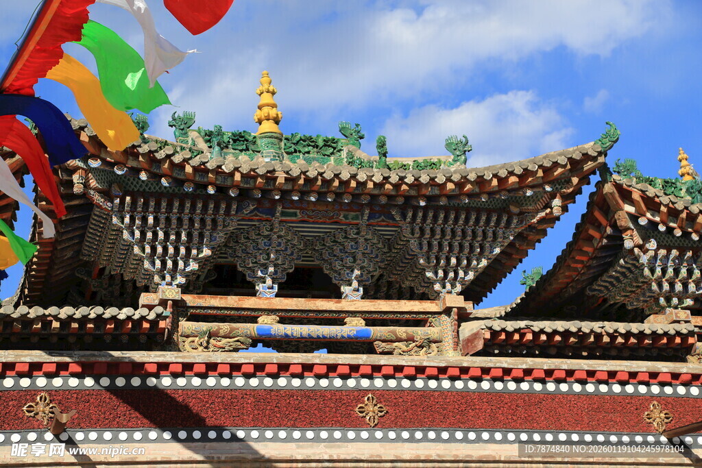 藏式古建筑屋顶风采