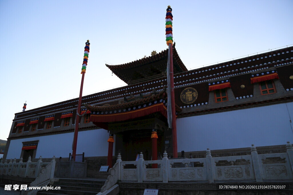 传统中式建筑庙宇景观