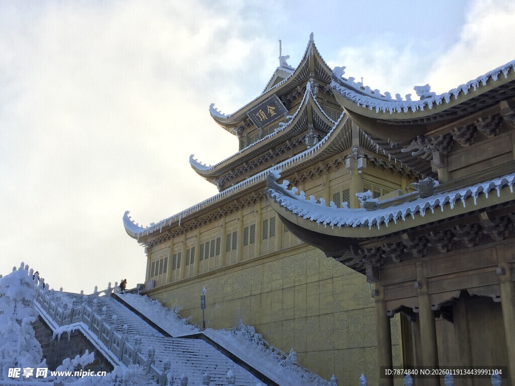 雪覆古建 尽显中式建筑之美