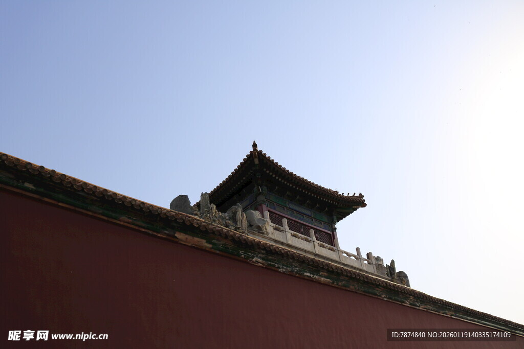 故宫红墙与角楼