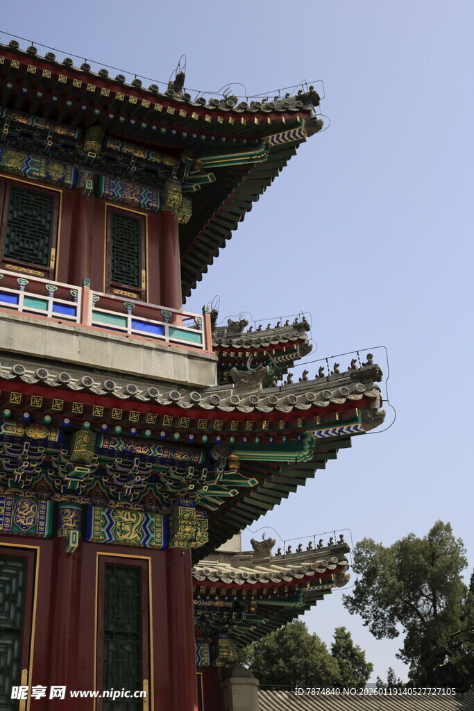 中式古建筑飞檐一角