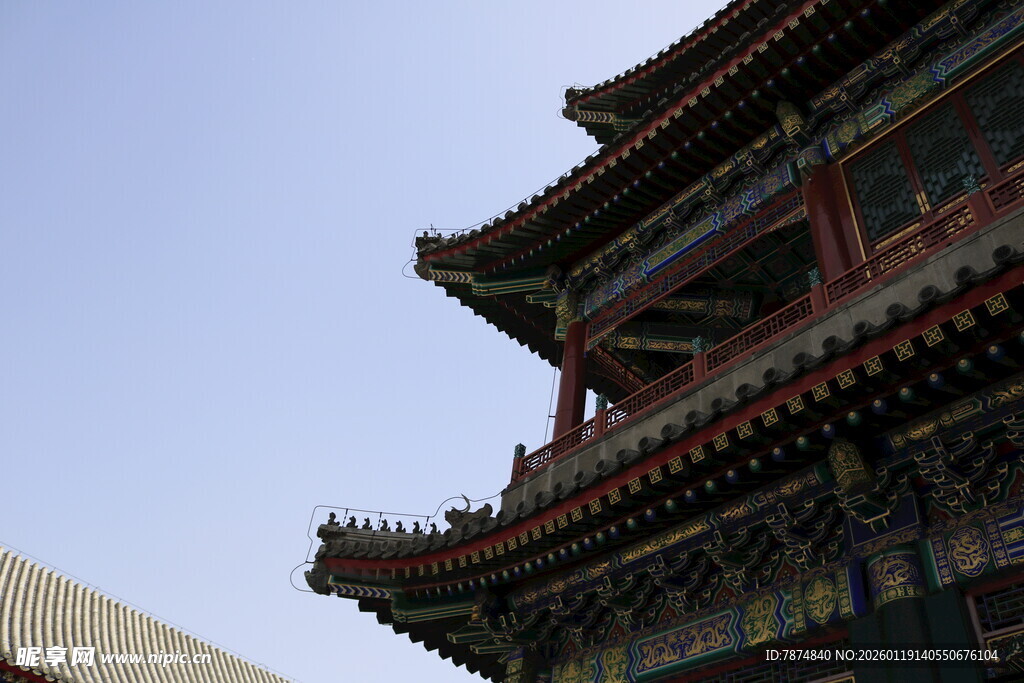 中式古建筑飞檐一角