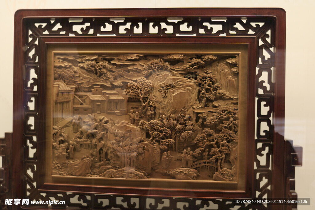 古典木雕屏风 精美工艺