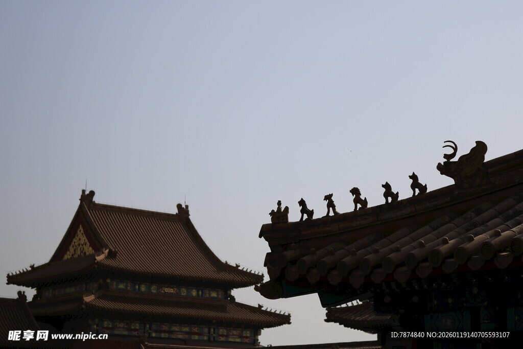 中式古建筑屋顶景观