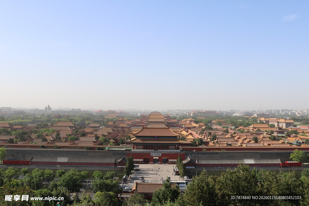 俯瞰故宫壮丽全景