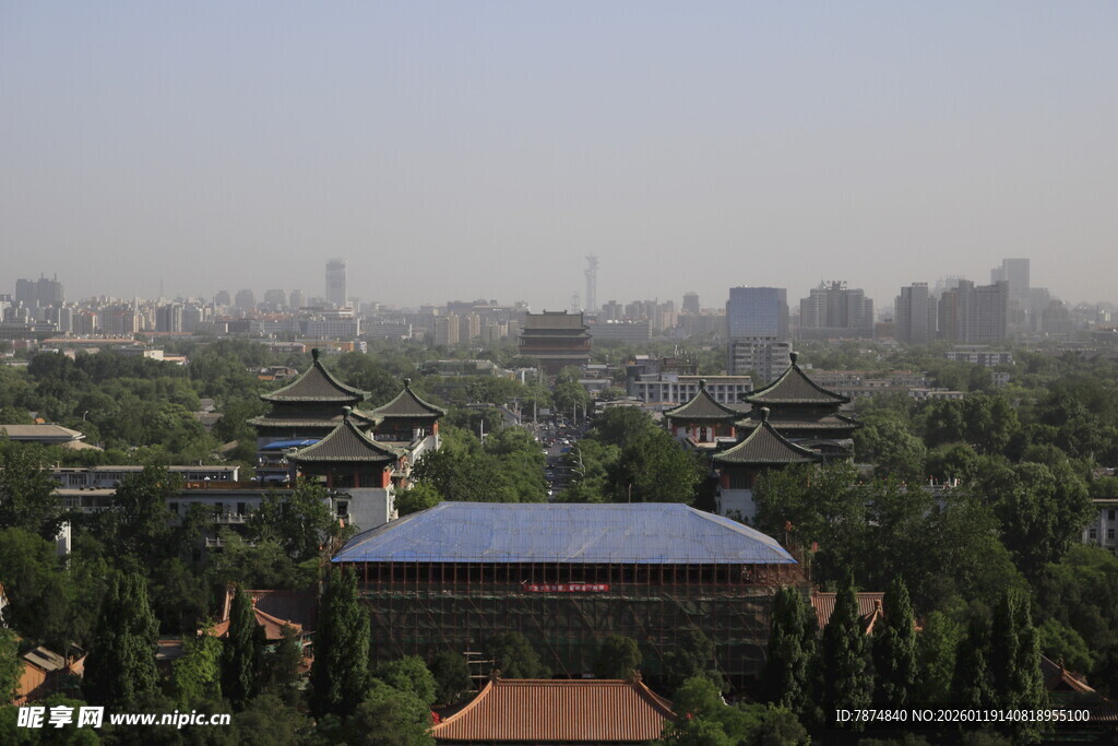 古都城市景观鸟瞰