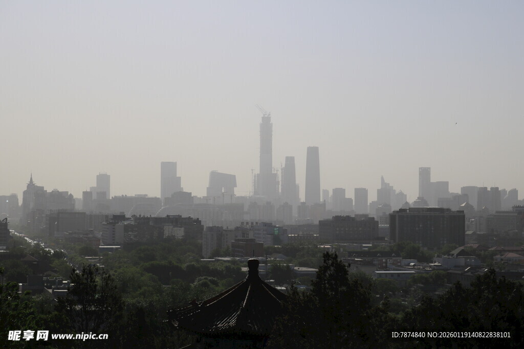 北京城市天际线景观