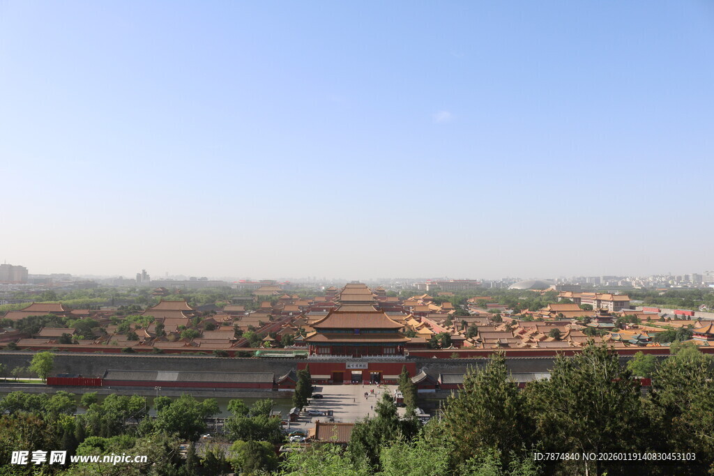 俯瞰故宫古建筑群