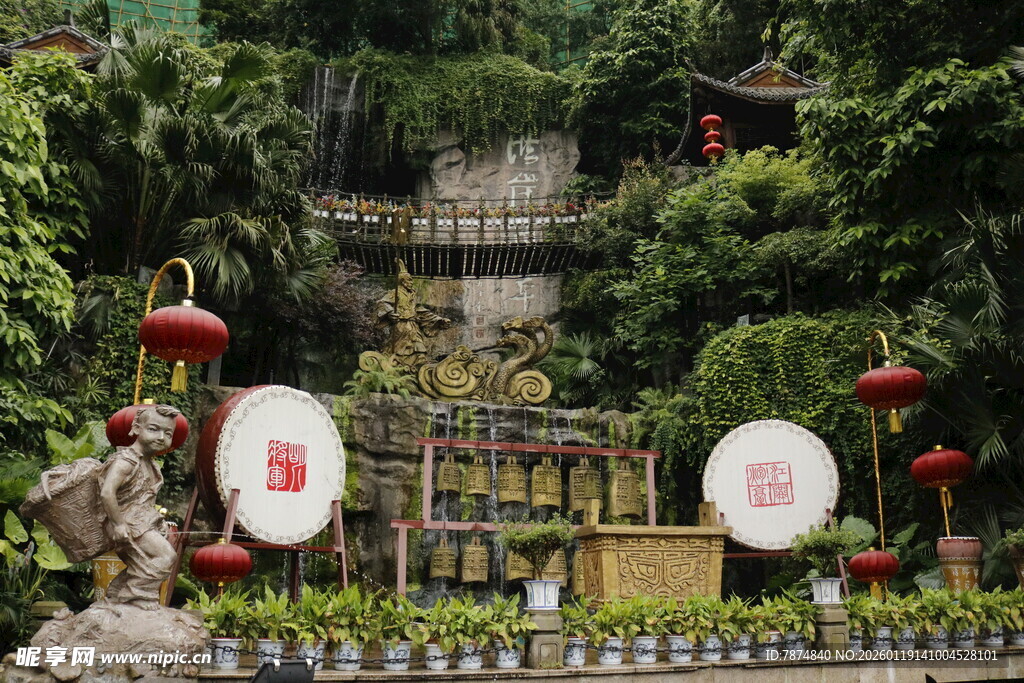 中式园林景观中的装饰景致