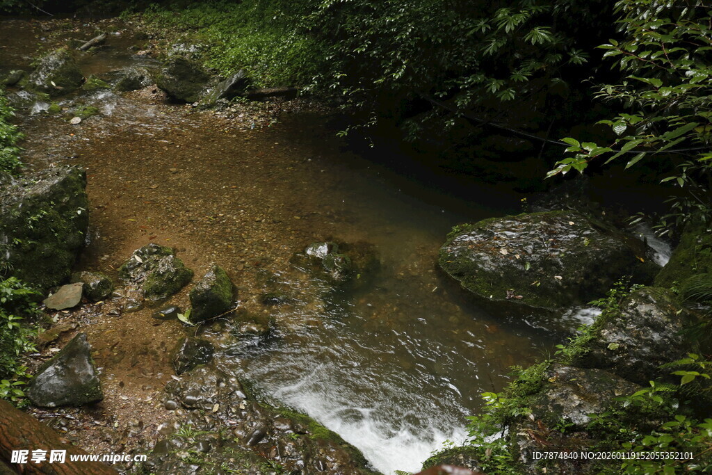 山间溪流潺潺
