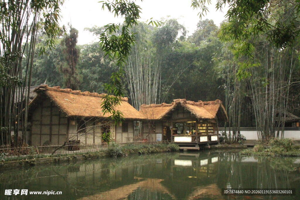 水乡木屋 静谧自然景致