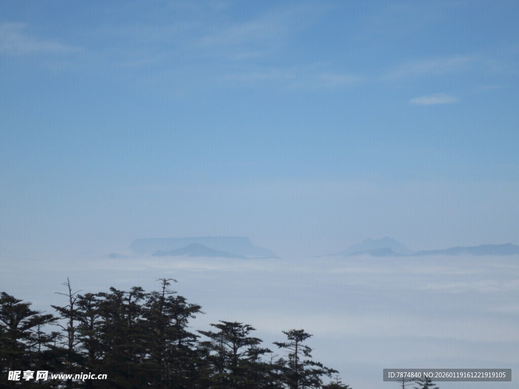 云海之上的山林景致