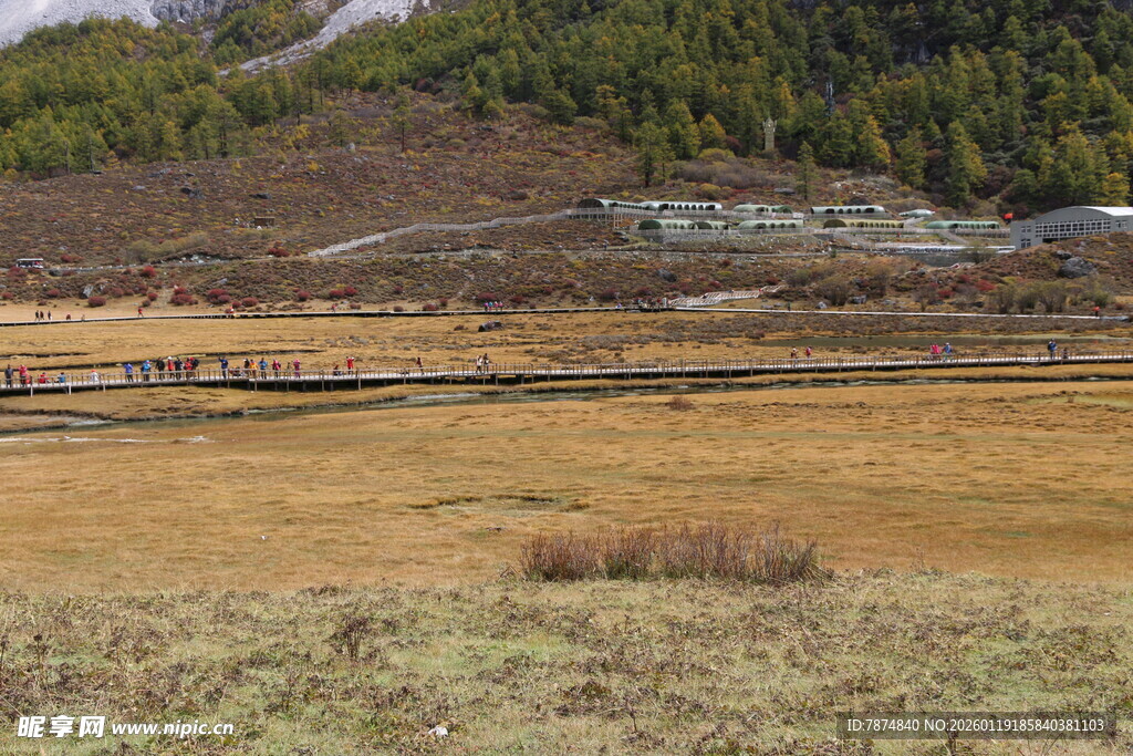 山间开阔原野风景